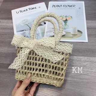 Túi Cói Mini Ren đẹp xuất sắc (đóng hộp)