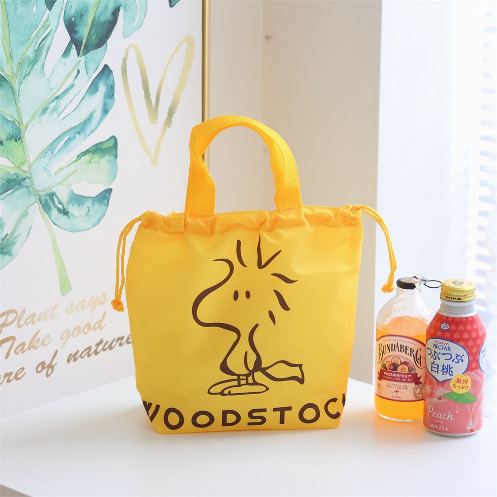 Túi Vải Dây Rút In Hình Hoạt Hình Snoopy Đáng Yêu