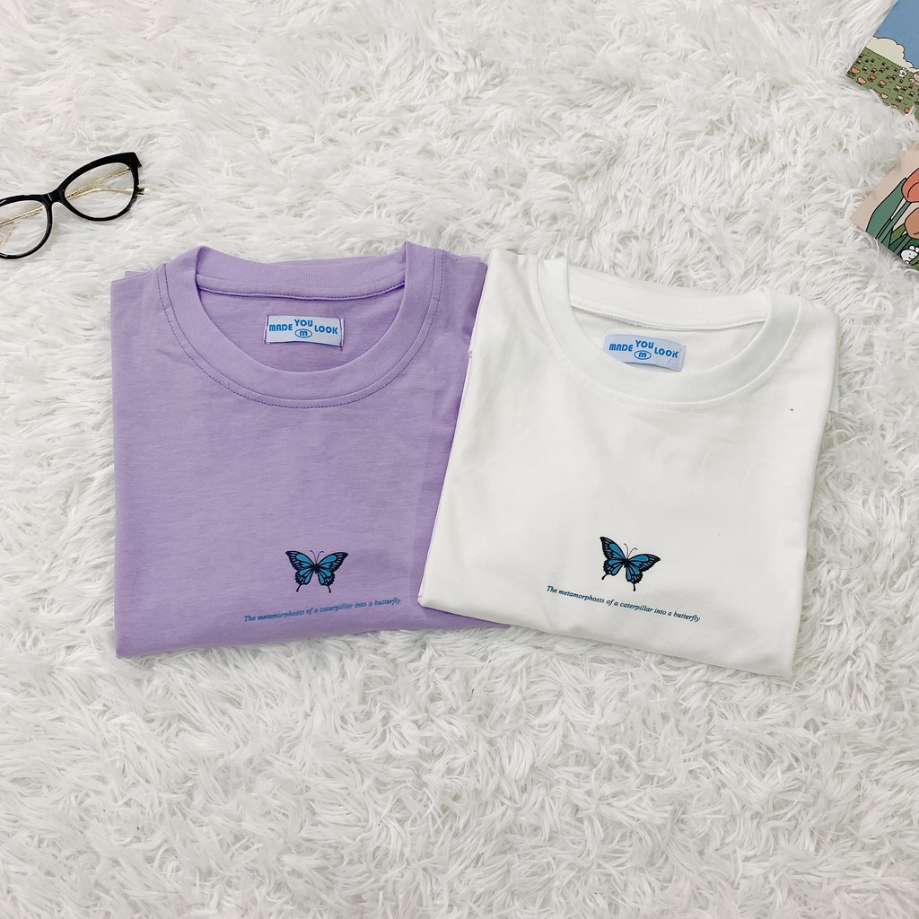 Áo Thun Tay Dài Có Bo Tay Unisex BƯỚM BUTTERFLY Thu Đông Form Rộng