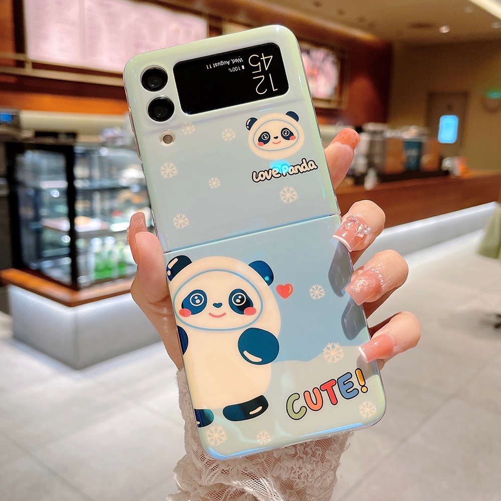 Ốp Điện Thoại Mềm Họa Tiết Gấu Trúc Cho Samsung Galaxy Z FLIP 4 3