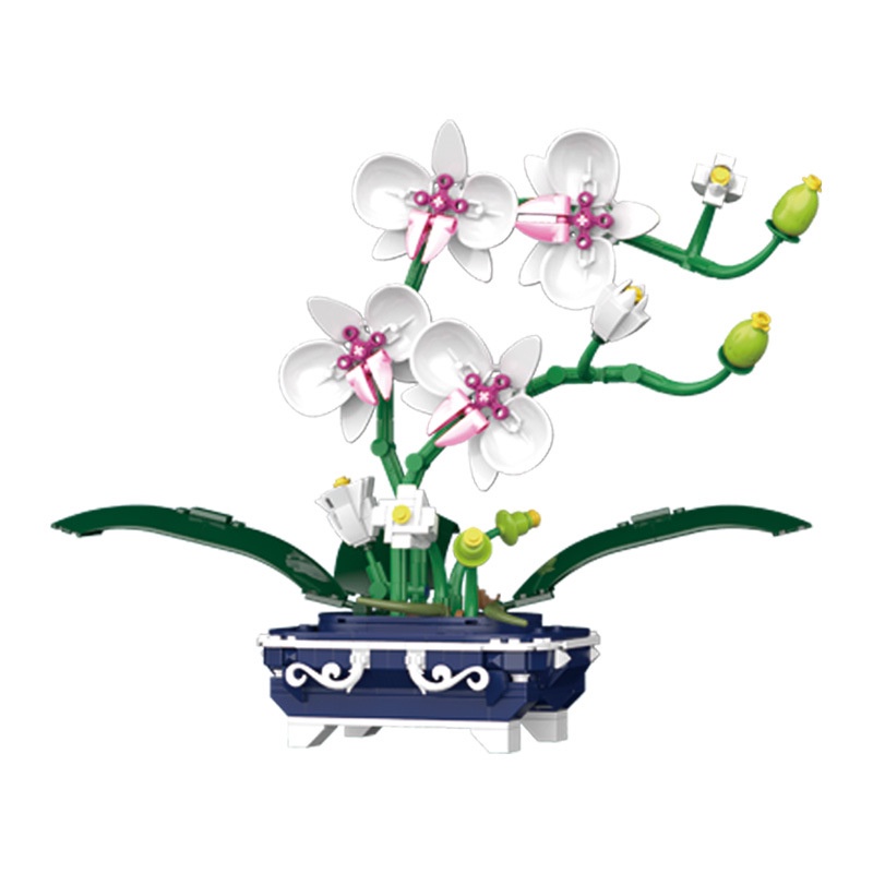 Chậu Hoa Nhỏ Xinh Hình Khối Xây Dựng Sáng Tạo Trang Trí Bàn Làm Việc