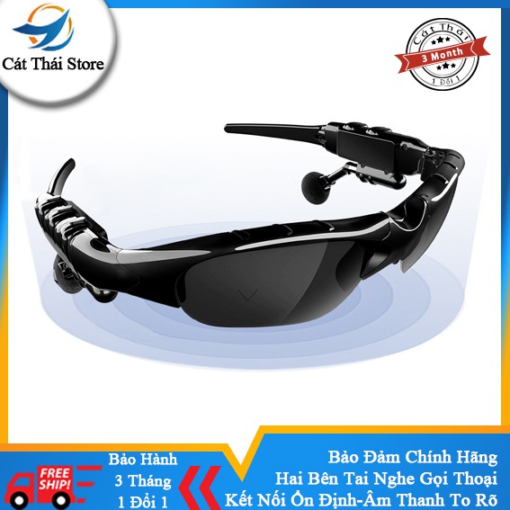 Tai nghe thông minh Wang Hung nhiều chức năng không dây mắt kiếng phân cực mắt râm kèm tai nghe nhét tai