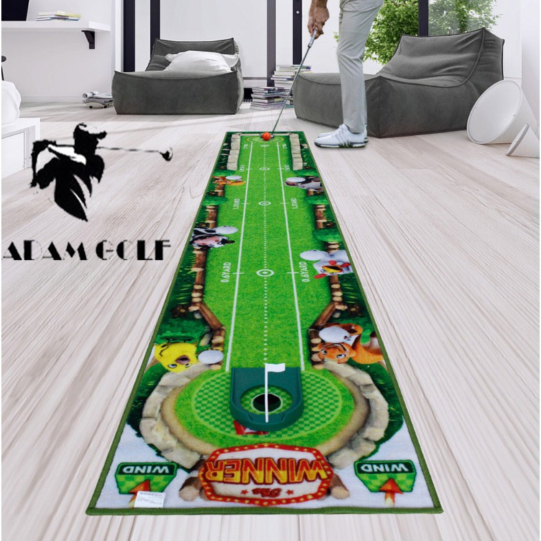NEW 2021 - Loại 1 - Bảo hành 1 năm - Thảm tập Putt nâng cao cho người chơi Golf, cho nhiều bài tập góc và khoảng cách