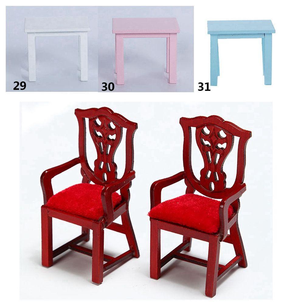 BEBETTERM Bàn Gỗ Mini Trang Trí Nhà Búp Bê