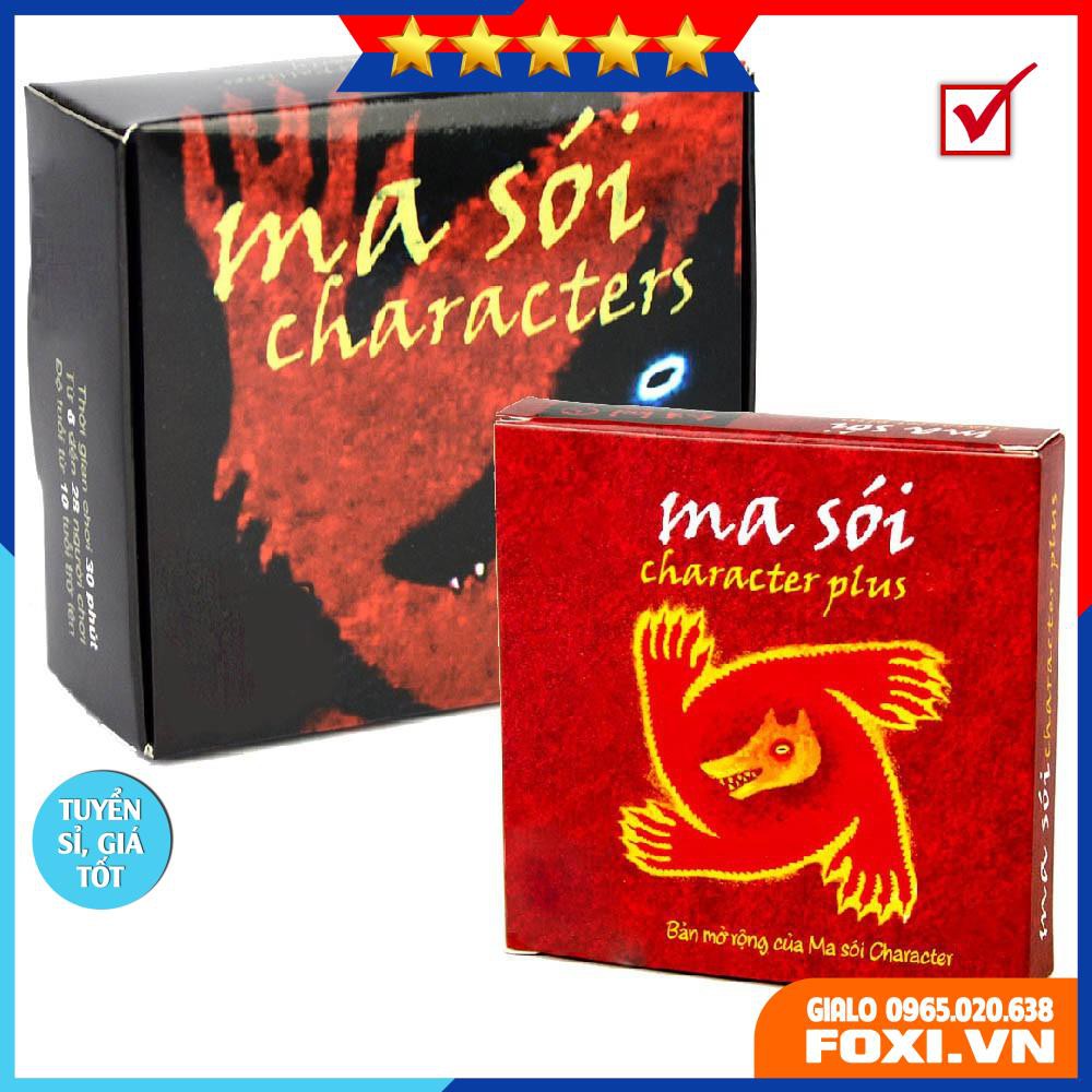 Bộ Bài Ma Sói Characters Việt Hóa và Bản Mở rộng Charactes Plus-Boardgame cao cấp-Game trí tuệ