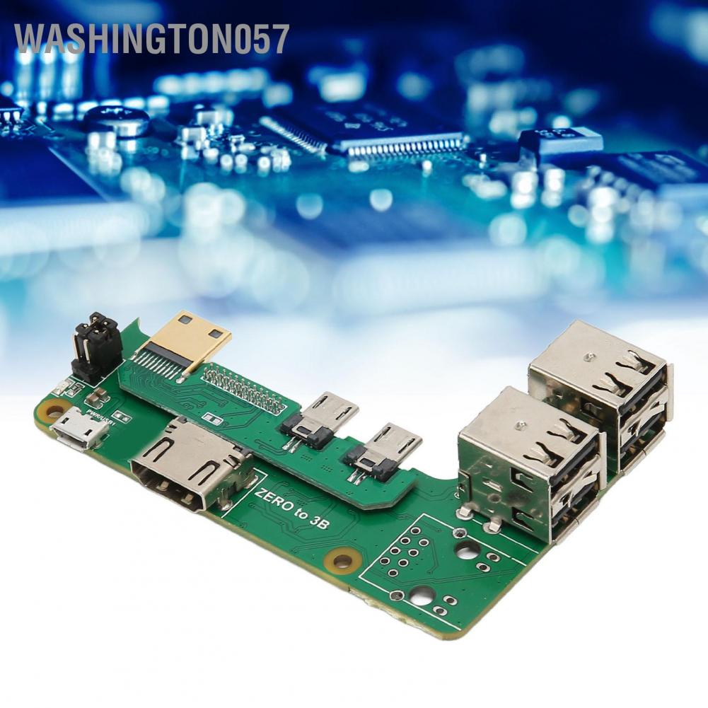 Washington057 Washington057 Bảng mở rộng 4 Giao diện đa phương tiện độ nét cao USB Female cho Raspberry Pi Zero 2W đến 3B