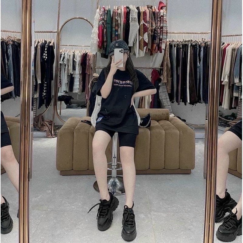 Quần legging lửng đùi nữ ngố mặc nhà, Quần legging nâng mông cạp cao siêu co giãn FREESIZE<60kg - TokyoUnisex. | BigBuy360 - bigbuy360.vn