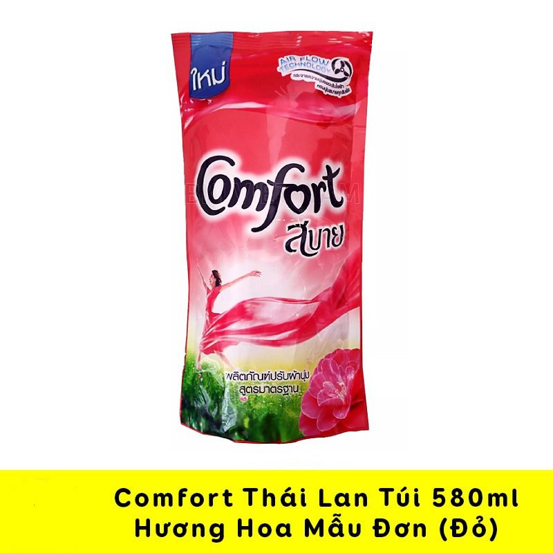 Túi nước xả vải Comfort Thái Lan 580ml (4 Hương tùy chọn)