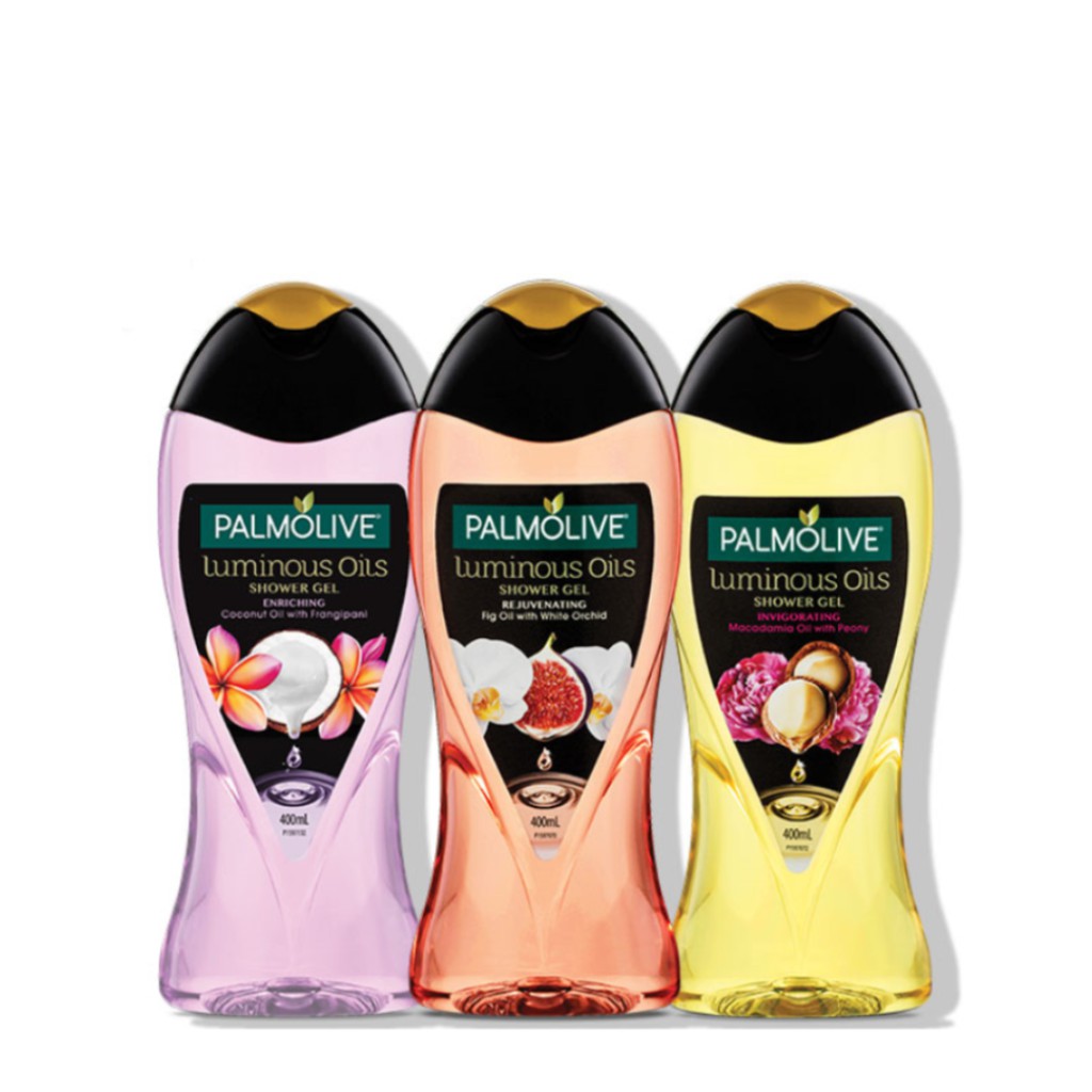 Bộ 2 sữa tắm tinh dầu dưỡng ẩm Palmolive Luminous Oils thiên nhiên 400ml/chai