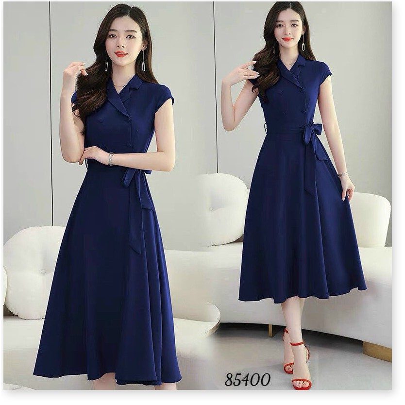 ĐẦM COTTON LẠNH DÁNG XÒE XINH XẮN,HỌA TIẾT TRƠN NHƯNG KHÔNG KÉM PHẦN SANG TRỌNG LANA FASHION