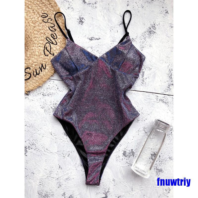 [COD]Swimwear Women Swimsuit Sexy V Neck High Cut Swimming Suit Bodysuit Beach Bathing