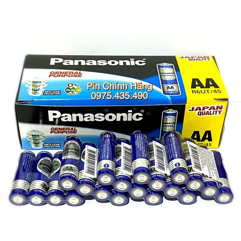 Hộp 60 Viên Pin AA Panasonic R6UT/4S Made in ThaiLand