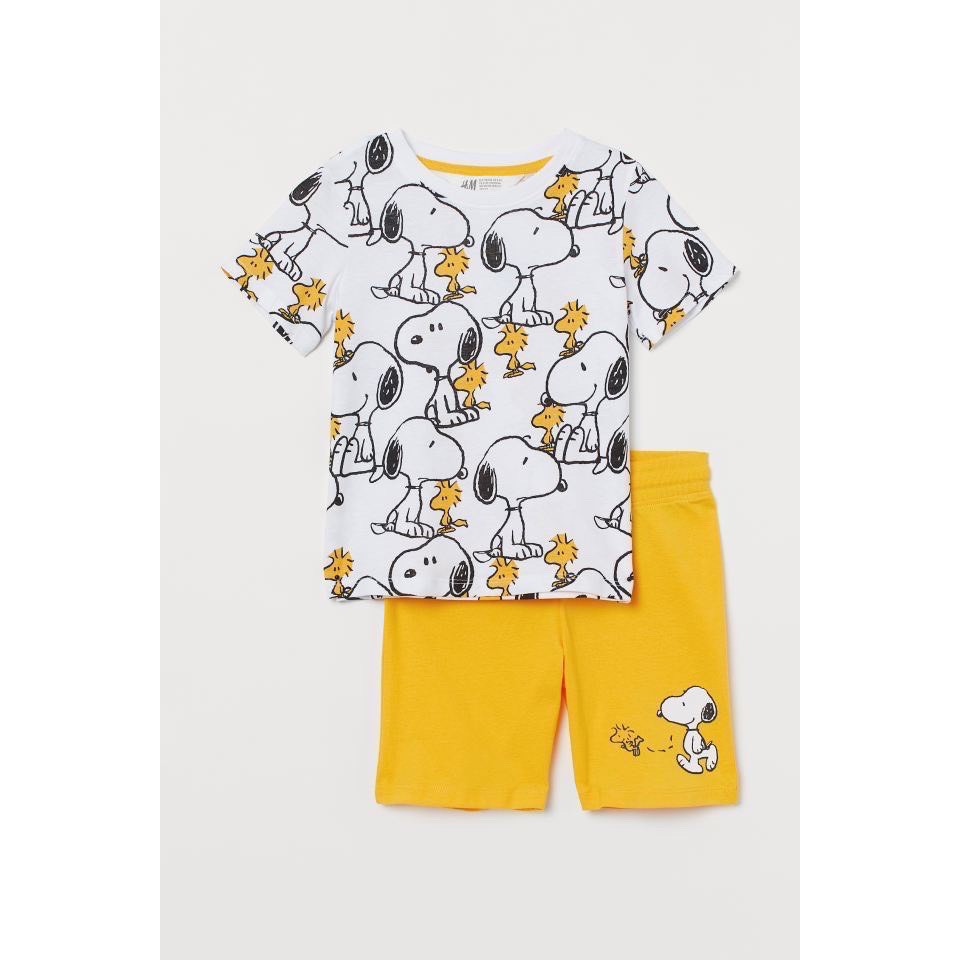 Bộ Chó Snoopy Vàng Chất Liệu Cotton Co Dãn Cho Bé 8-20Kg V272 - Unchi Store