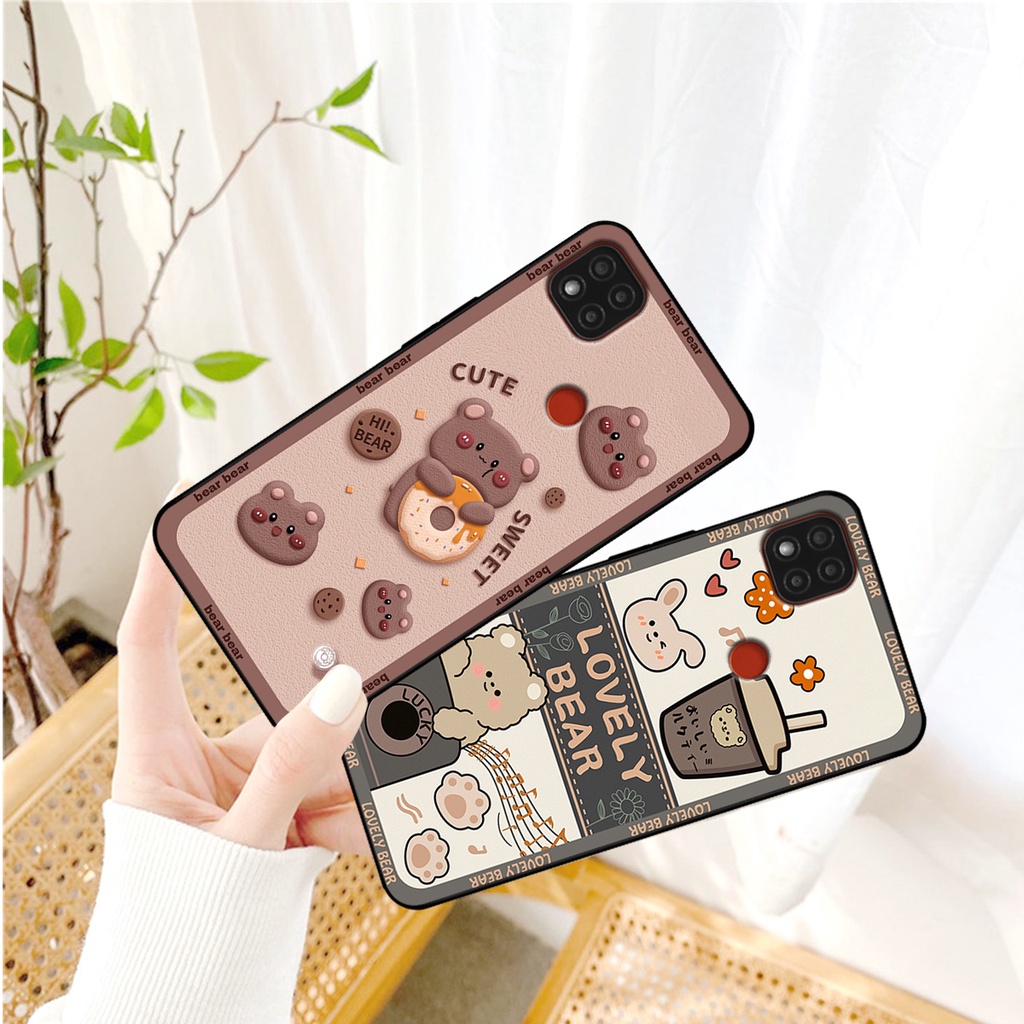 Ốp lưng Xiaomi Redmi 9C in hình gấu bear dễ thương, bền đẹp