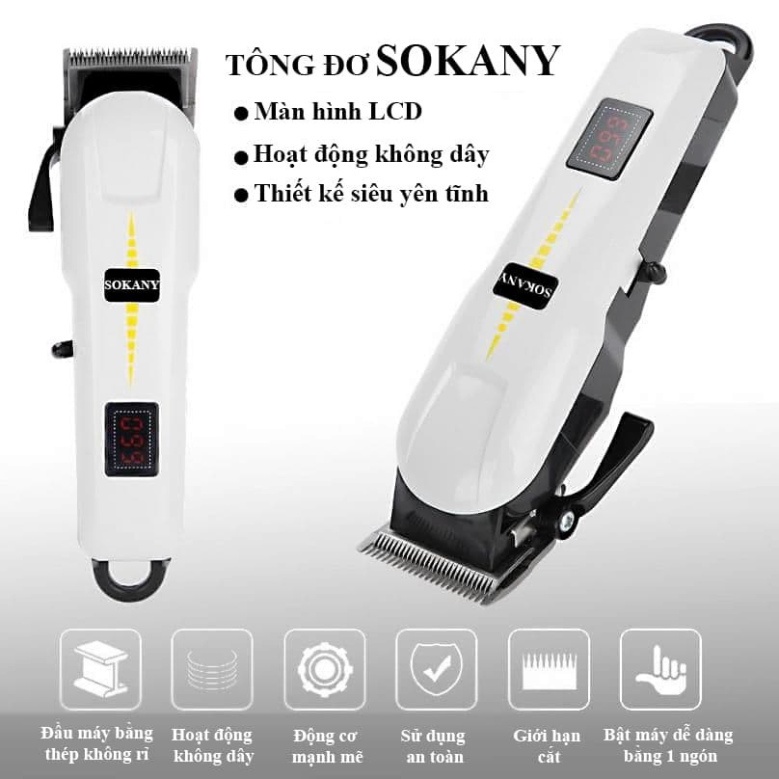 Tăng đơ cắt tóc, tông đơ máy cắt hớt tỉa tóc không dây giá rẻ