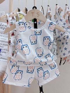 SET 3 BỘ BA LỖ COTTON GIẤY MỀM MÁT CHO BÉ