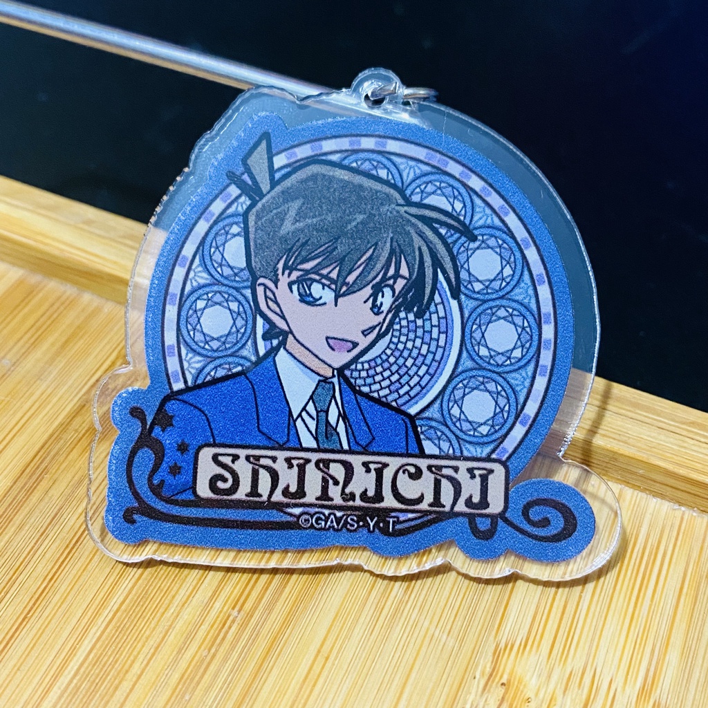 ( Mica trong acrylic) Móc khóa DETECTIVE CONAN Thám Tứ Lừng Danh ver TRÒN anime chibi