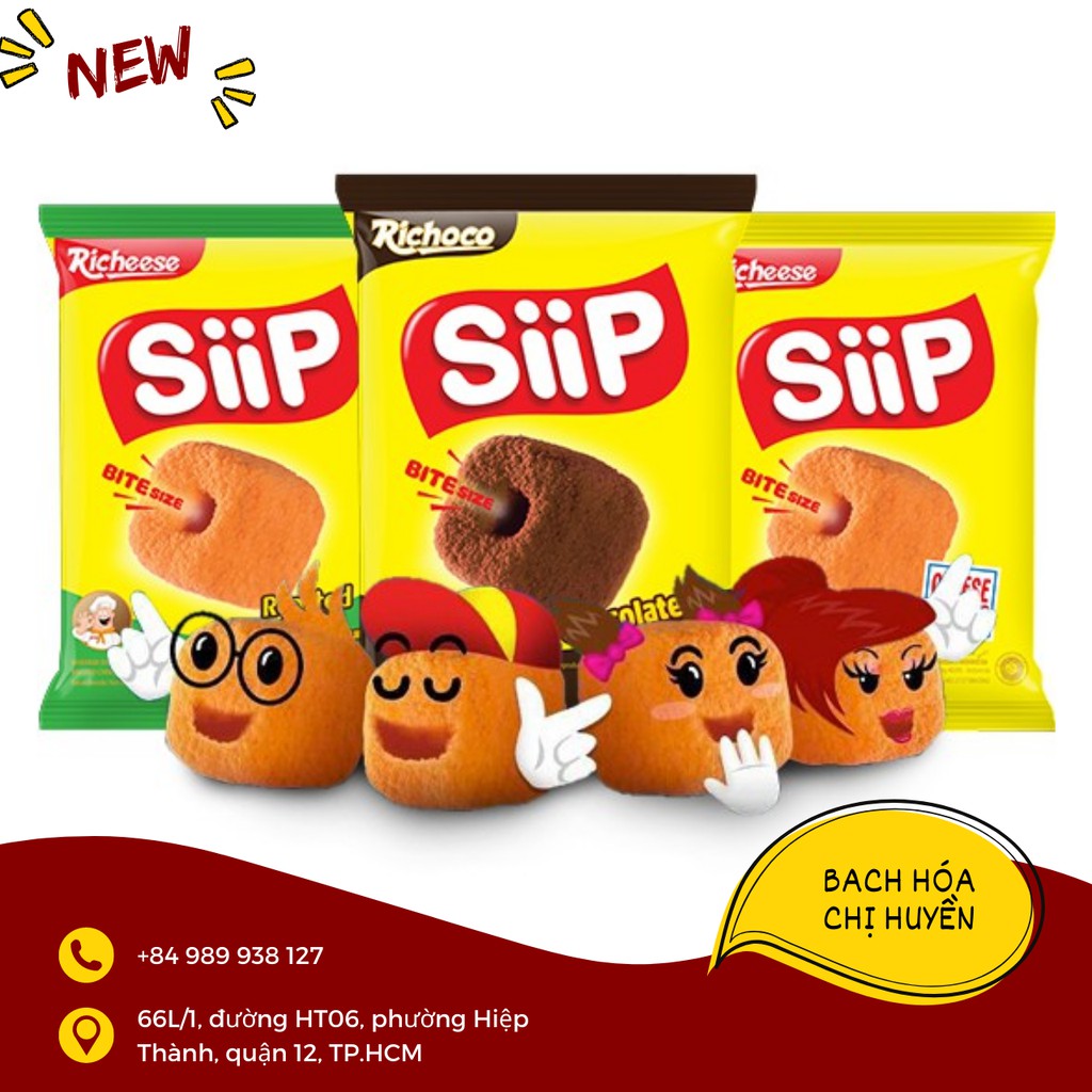 Bánh Snack Nabati Siip Bite Socola , Phô mai, Bắp 40g