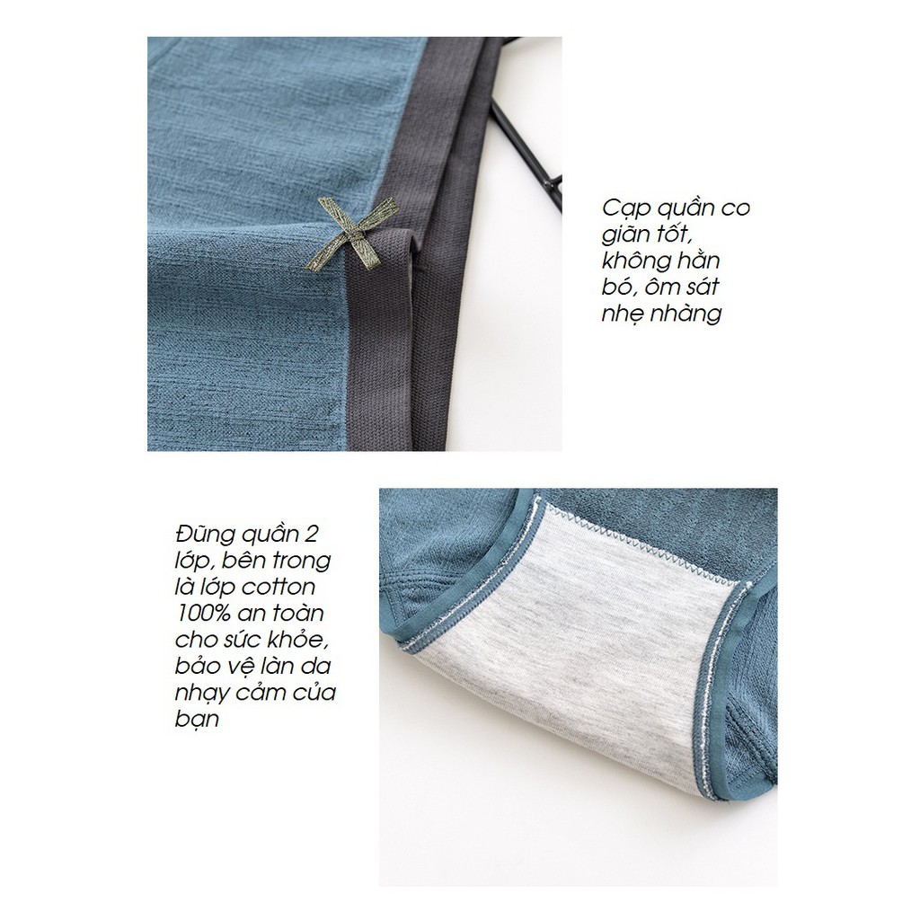 Quần Lót Cotton Mịn Chống Hằn Không Lộ Viền Siêu Mềm Cao Cấp Mới P429