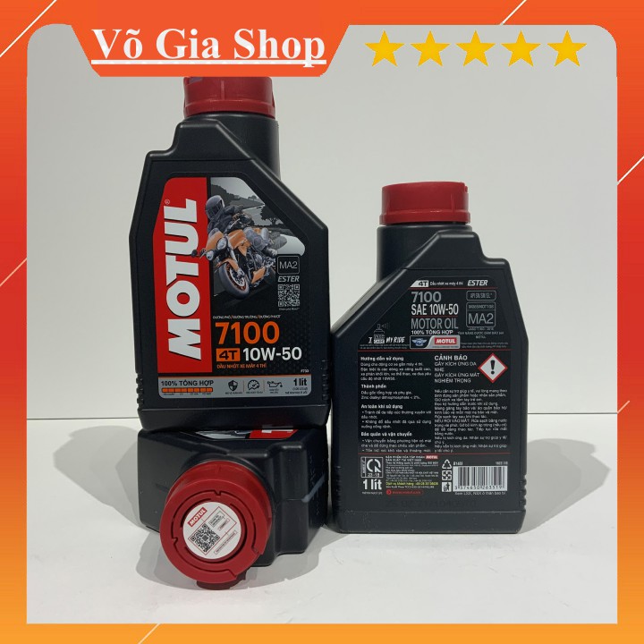 Nhớt Motul 7100 4T 10w50 - Nhớt 100% tổng hợp cao cấp xe số gốc ESTER Touing