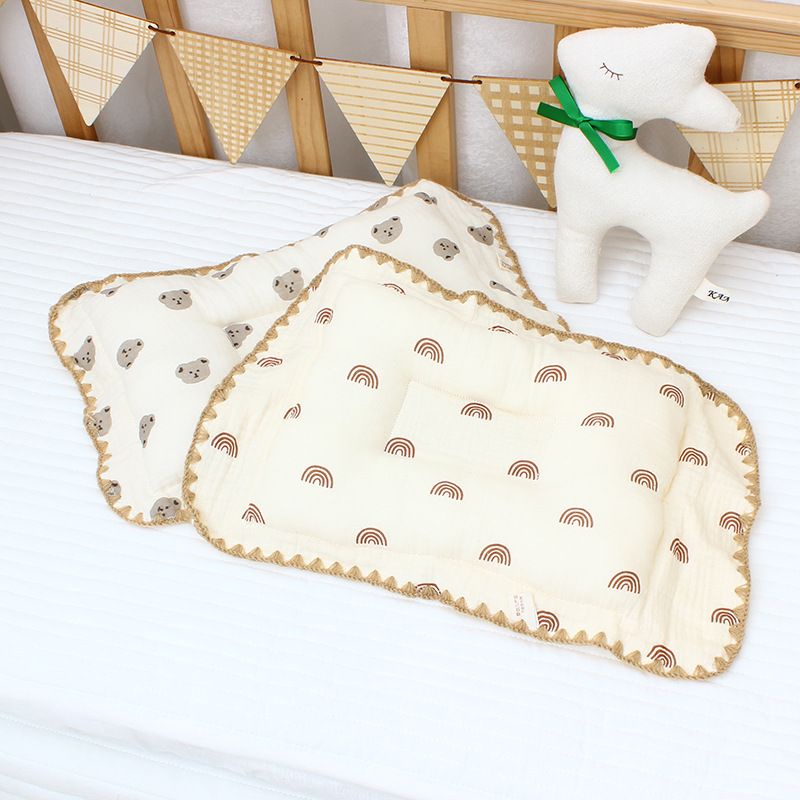 BooBoo Baby - Gối xô muslin, Gối xô bông có lõm định hình chống méo đầu cho bé phù hợp bé từ 0-1 tuổi