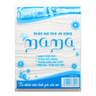 Khăn vải khô Mama  240 tờ / tui