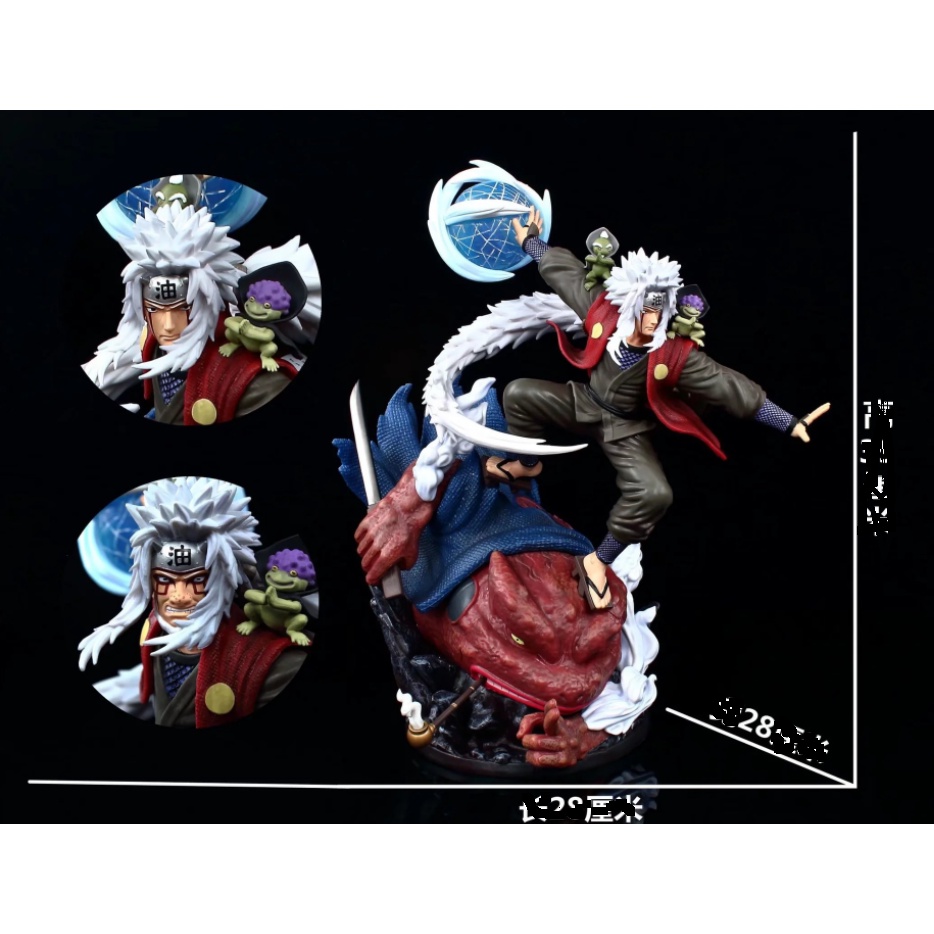 Mô hình Jiraiya 3 cóc Rasengan 2 đầu thay thế - Naruto