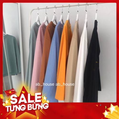 Áo Thun Tay dài Trơn Long Tee Form Hàn Xẻng Uzzlang Unisex - Hàng nhập khẩu