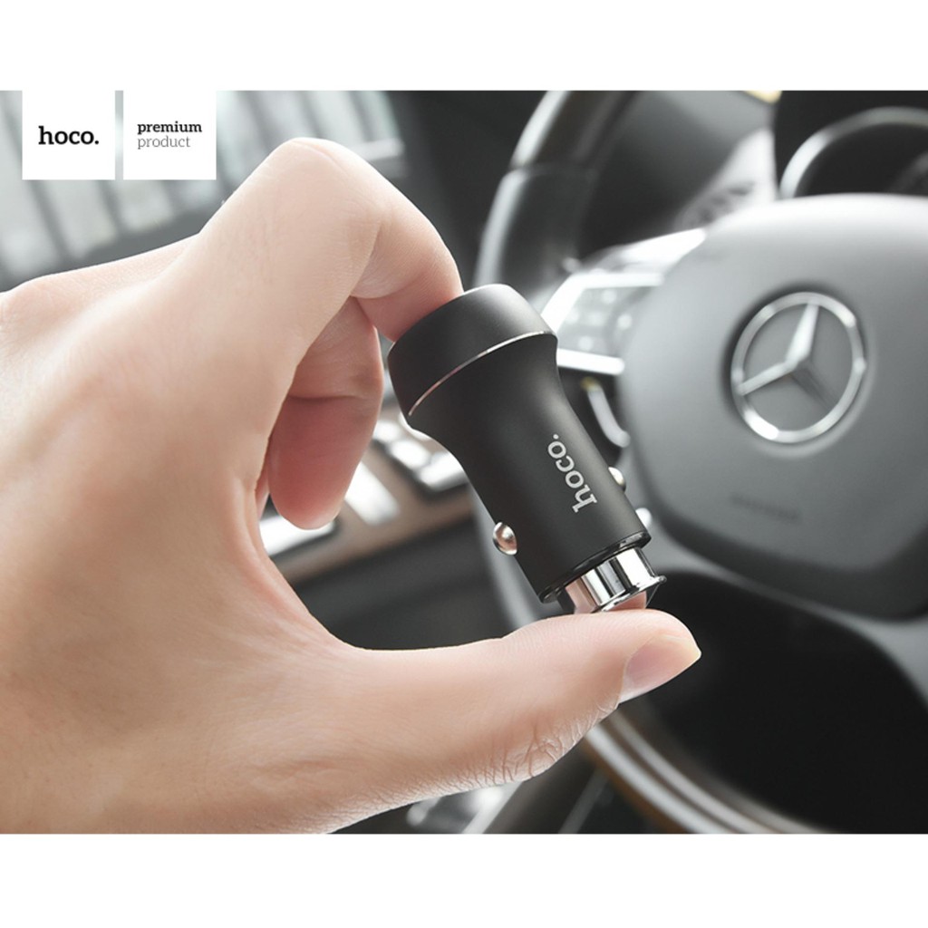 TẨU SẠC ÔTÔ Z1 2 CỔNG 2.1A - HOCO CHÍNH HÃNG BẢO HÀNH 6 THÁNG