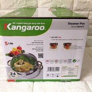 Nồi hấp Inox Kangaroo KG871