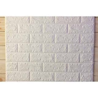 Xốp Dán Tường Giả Gạch Màu Trắng