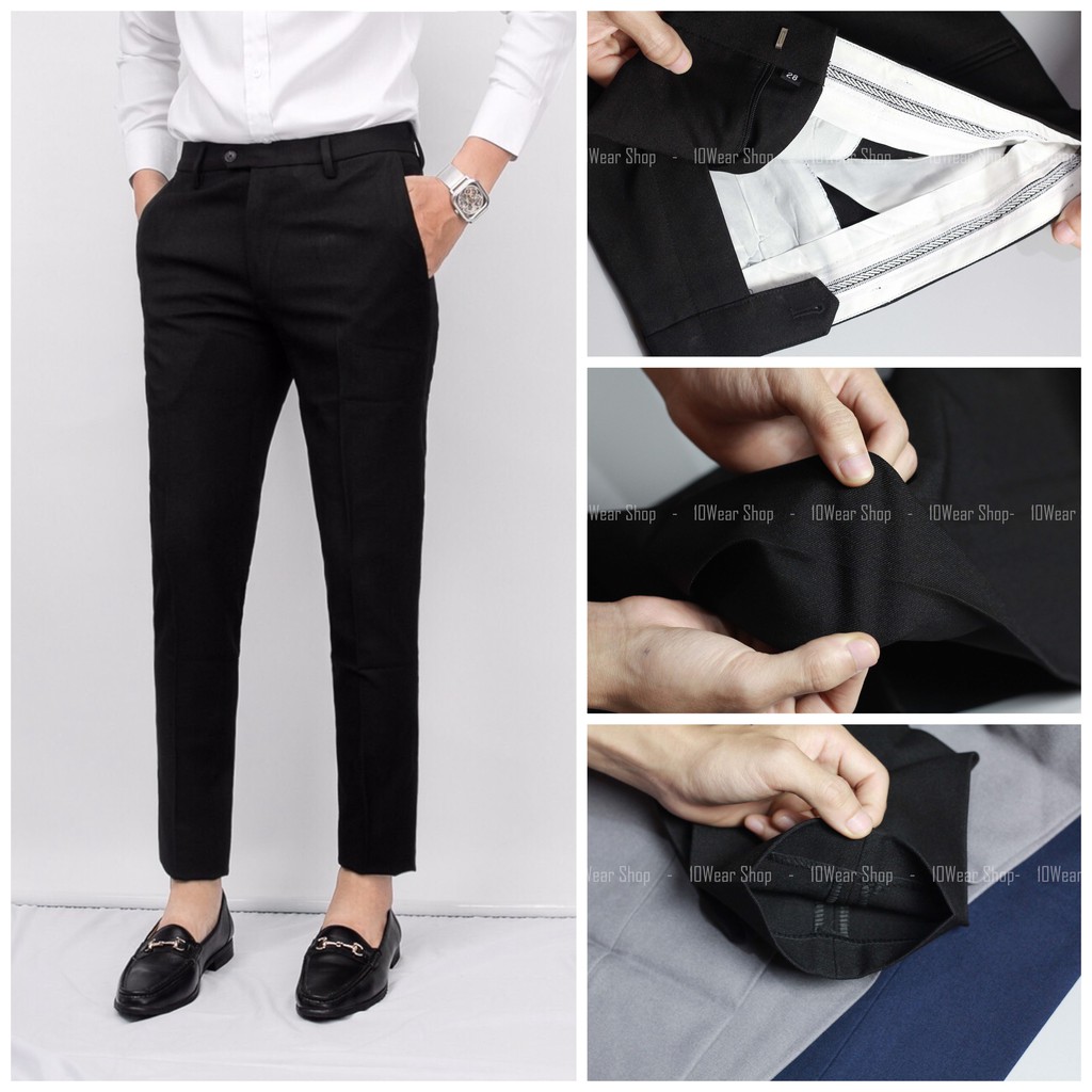 Quần Âu Nam Hàn Quốc Đen Hàng Cao Cấp - 10WearShop