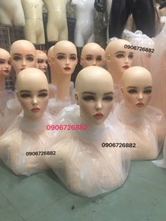 đầu manocanh đội tóc giả,đội nón
