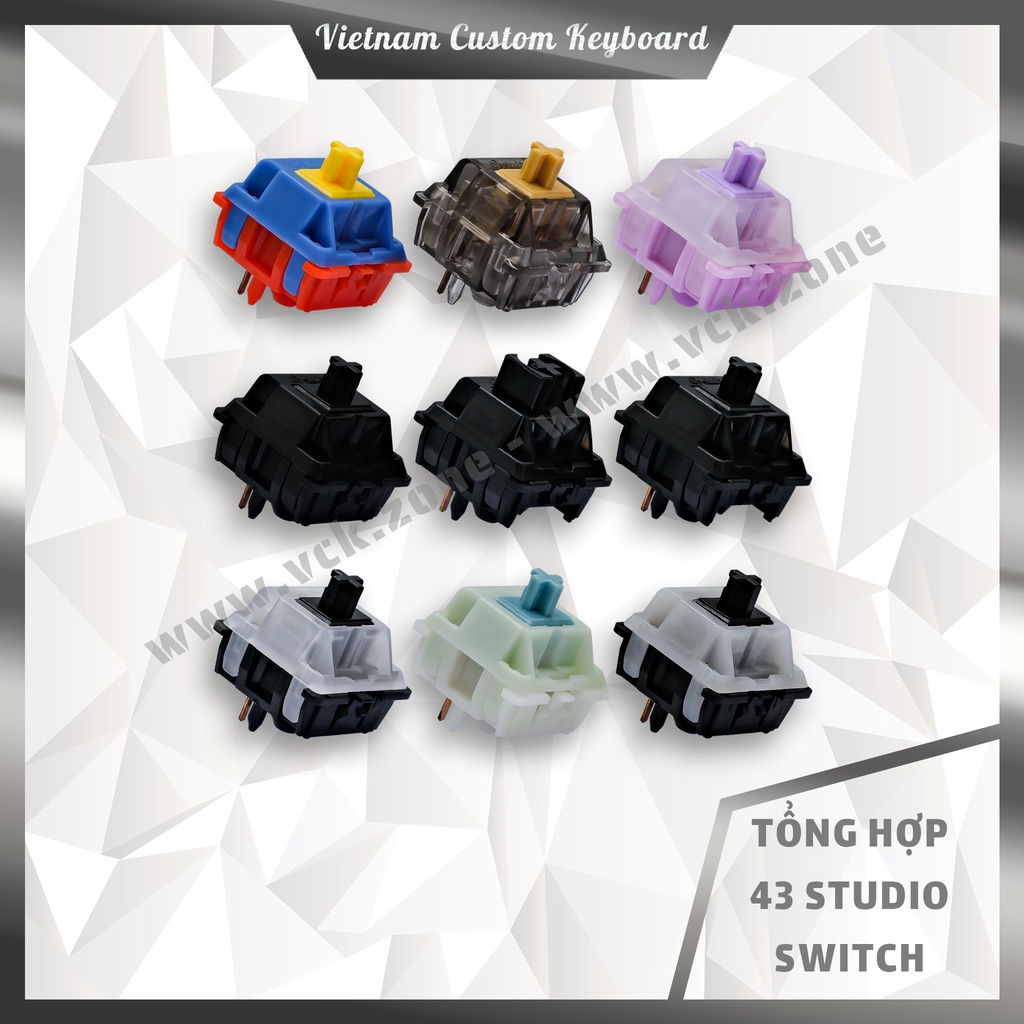 43 Studio Switch | Popu OPBlack Obsidian Pro V2 | Gateron Akko Cherry Jwick KTT | Dùng Cho Bàn Phím | VCK