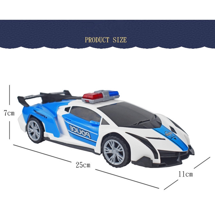 Đồ Chơi Xe Cảnh Sát Mở Cửa Tự Động Có Đèn Và Nhạc Mới Cho Trẻ Em