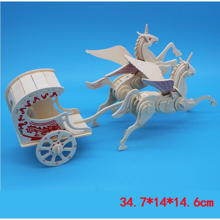 Mô hình lắp ráp gỗ 3D xe ngựa