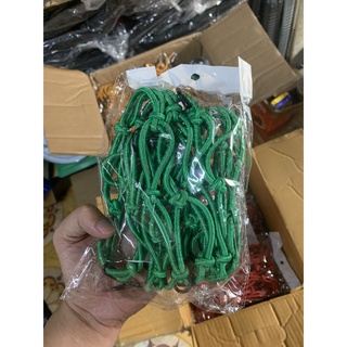 Lưới Ràng Thun Phản Quang 40x40cm Có 6 Móc Bọc Cao Su Dây Ràng Đồ Xe Máy Nón Bảo Hiểm Phụ Kiện Mô Tô