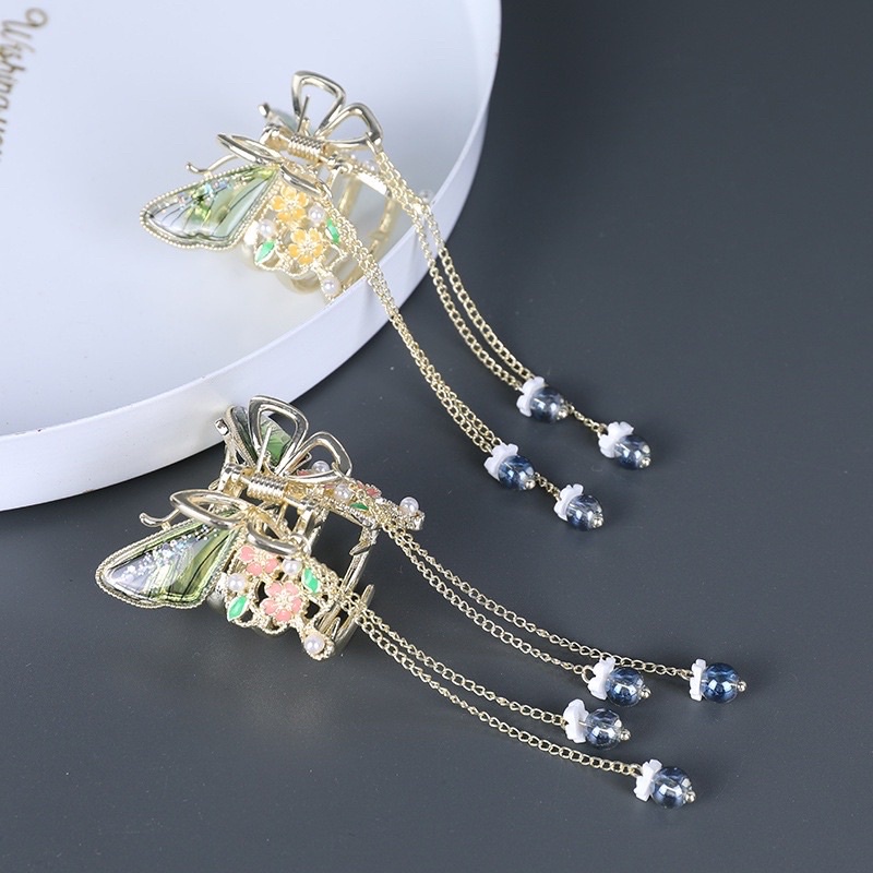 Kẹp Tóc Tua Rua Hình Bướm Ngọt Ngào mã 008