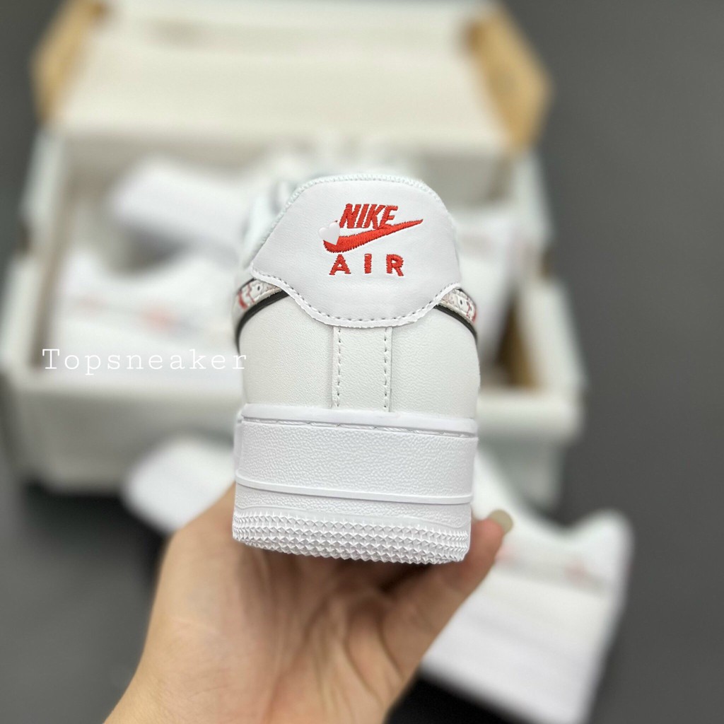 Giày Sneaker AF1 Logo Hoa Giày Thể Thao Nam Nữ Thấp Cổ Full Phụ Kiện