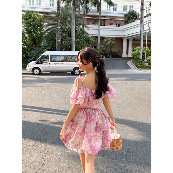 Váy nữ hoa nhí dáng chữ A chất liệu voan sang trọng MIEU - JMR04