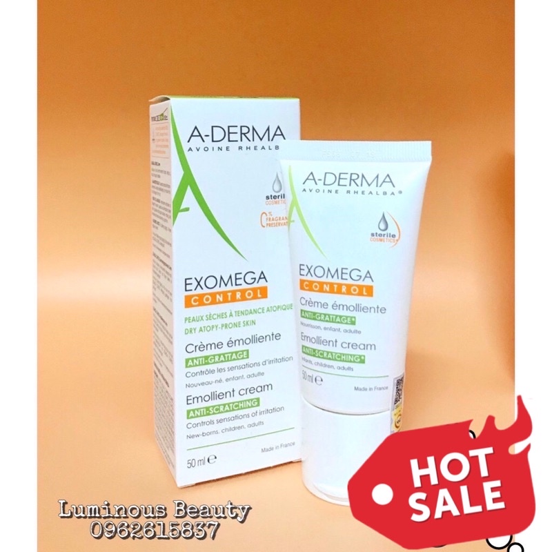 Kem dưỡng ẩm Aderma Exomega Control dành cho da khô, viêm da cơ địa