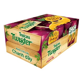 THÙNG 24 LON NƯỚC CHANH DÂY TROPICANA TWISTER LON 320ML-CHANH LEO