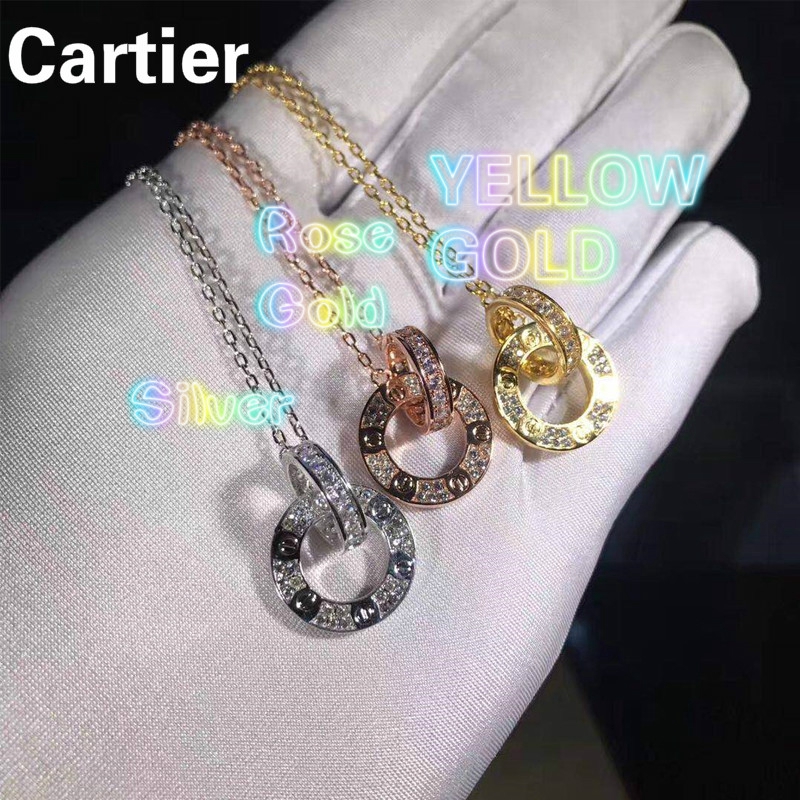 Xe Cartier Cartier Cartier ®Vòng Cổ Kim Cương Trái Tim Tình Yêu Không Hộp