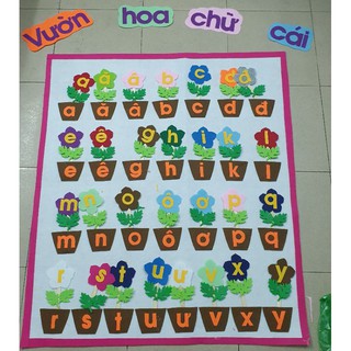 Góc nỉ mầm non - Vườn hoa  chữ cái
