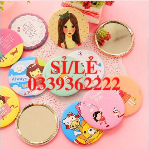 [ HAIANHSHOP ] Gương Mini Cầm Tay Đáng Yêu - Gương tròn bỏ túi tiện dụng Duashop &gt;