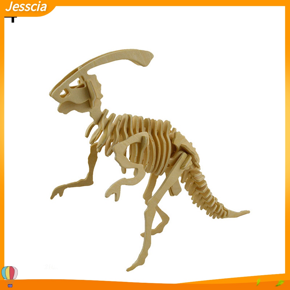 Jessica| Bộ Xếp Hình Xương Khủng Long 3D Bằng Gỗ Cho Bé