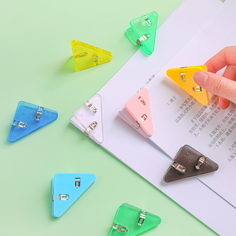 1 mục Kẹp Giấy Ghi Chú Trong Suốt Hình Tam Giác Dễ Thương
