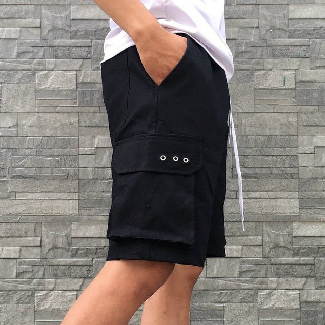 Quần short nam nữ unisex túi hộp chất vải kaki co giãn cực ngầu (Sphoimoc)