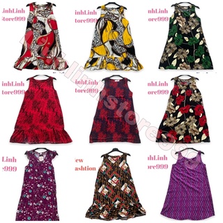 Đầm lanh mặc nhà siêu mát mặc mùa hè, váy mặc bầu freesize tới 68kg