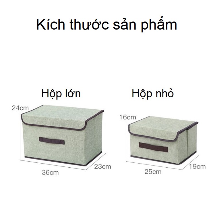 Hộp đựng quần áo thùng vải đựng đồ có nắp đa năng để đồ cá nhân gấp gọn tiện lợi